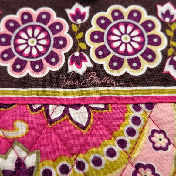 Vera Bradley Pink Quilted Crossbody Floral Paisley Print Adjustable Strap - Picture 4 of 9